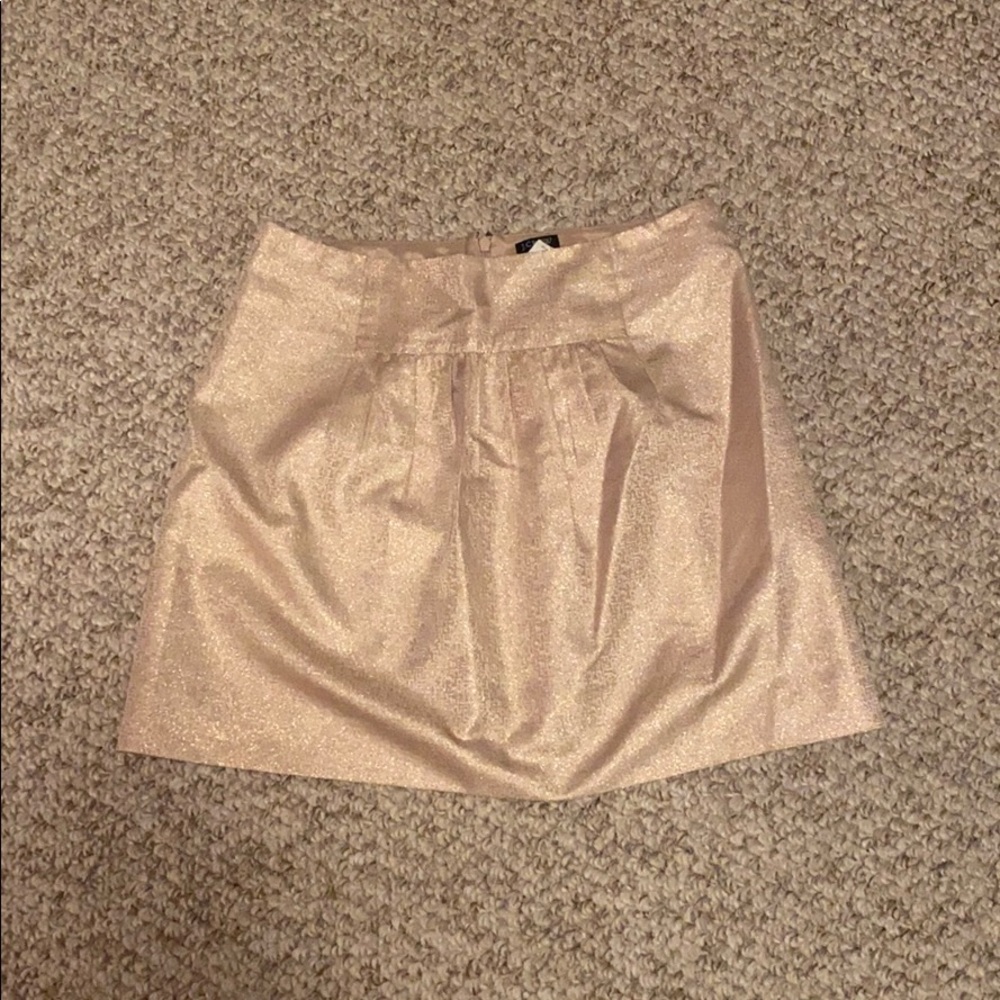 j crew shiny gold skirt